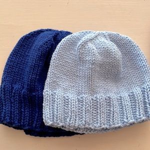 Bundle, hand knitted, baby/child beanies